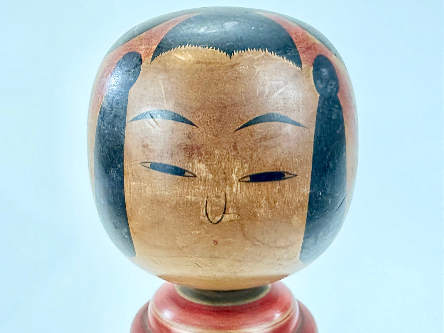 Vintage Japanese Kokeshi Doll Wooden Signed by Artist 12" Hand Painted