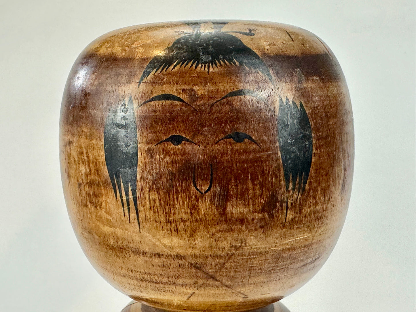 Vintage Japanese Kokeshi Doll Wooden Signed by Artist 12" Hand Painted