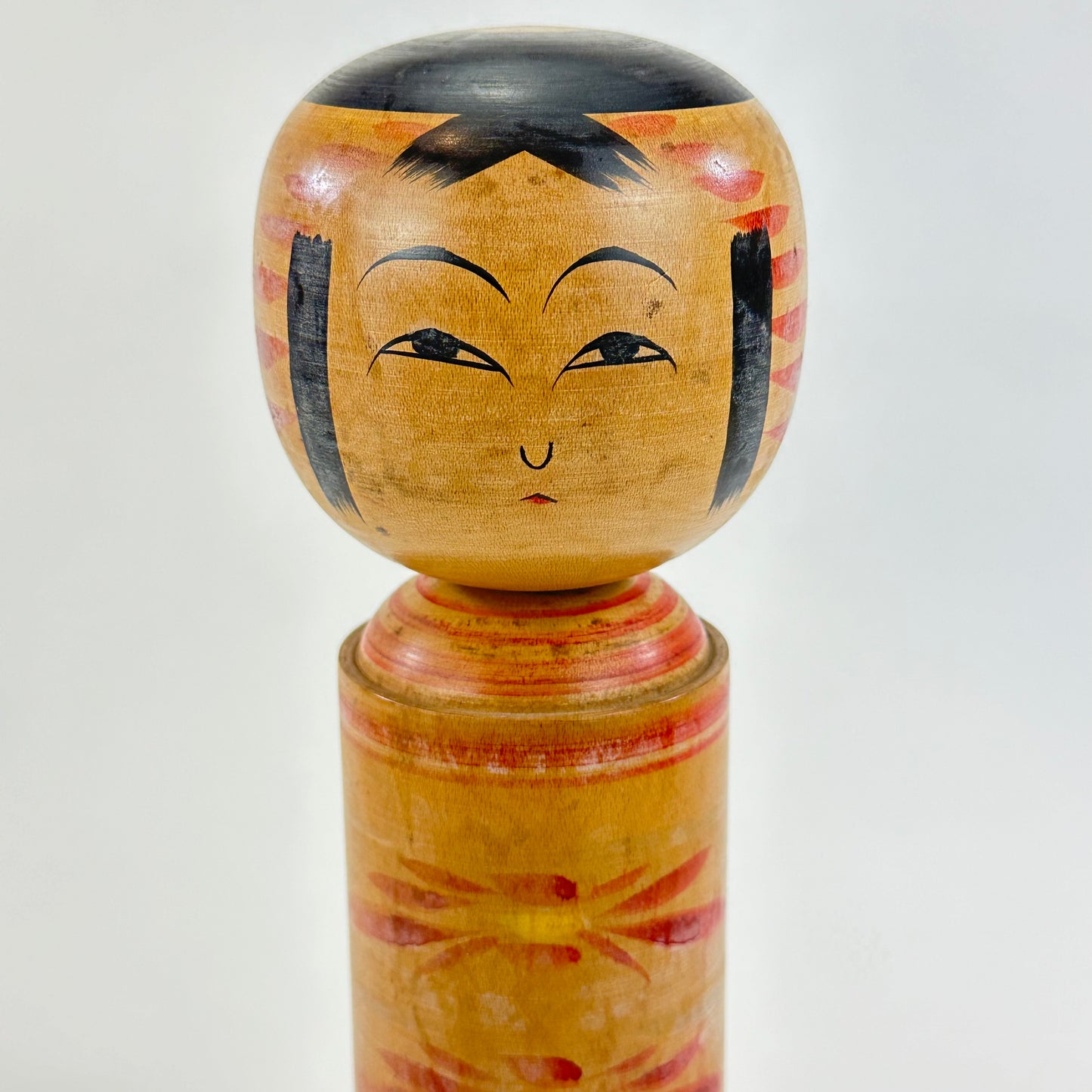 Vintage Japanese Kokeshi Doll Wooden Signed by Artist 12" Hand Painted