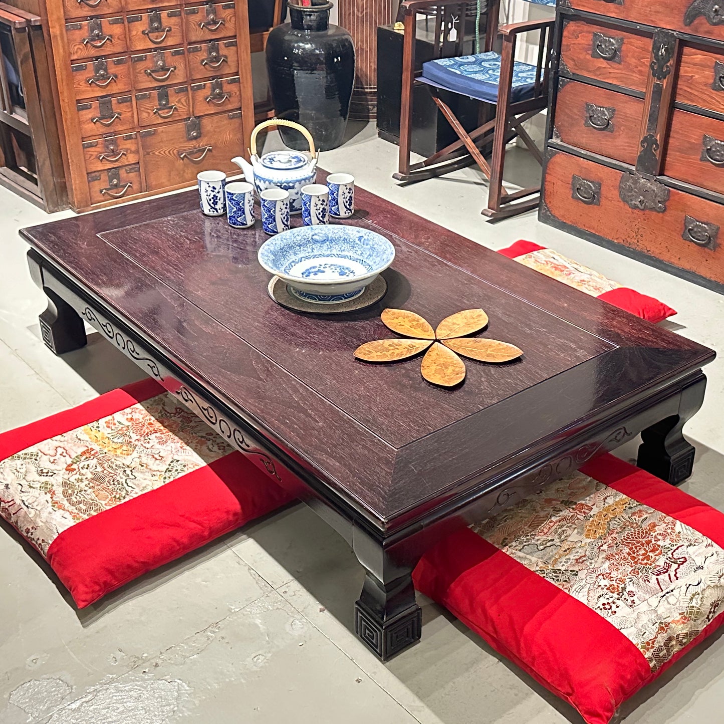Vintage Japanese Coffee Table Karin Wood (Quince) 36"x59"