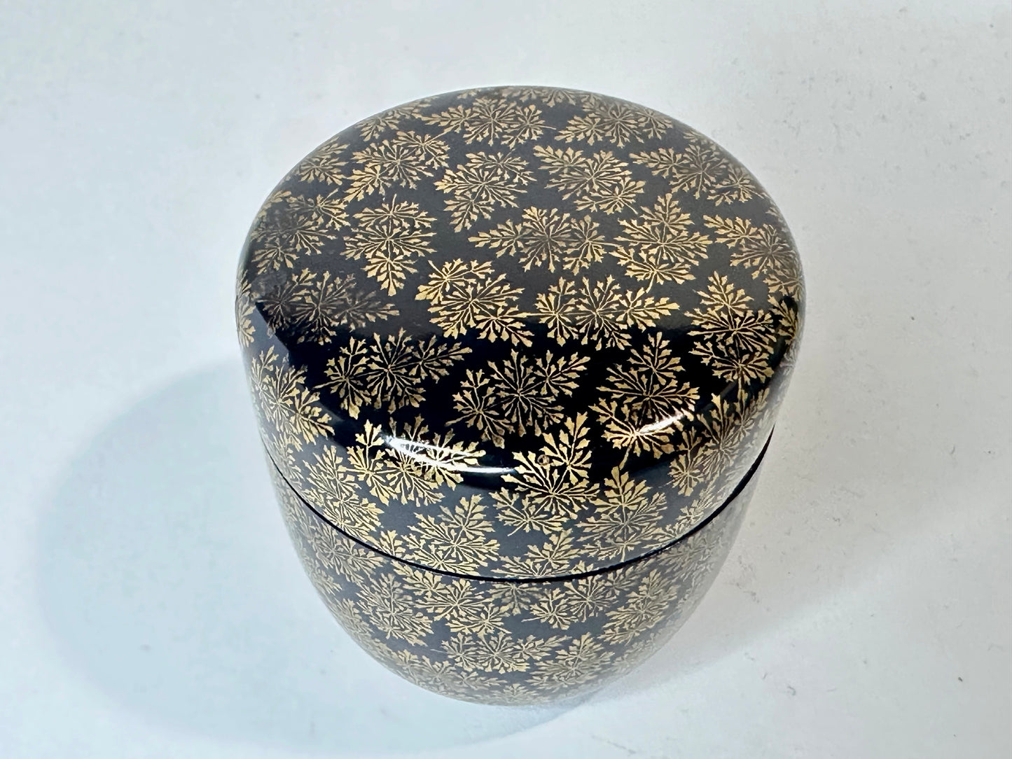 Vintage Japanese Tea Ceremony Natsume Gold Makie Tea Caddy 2.5”