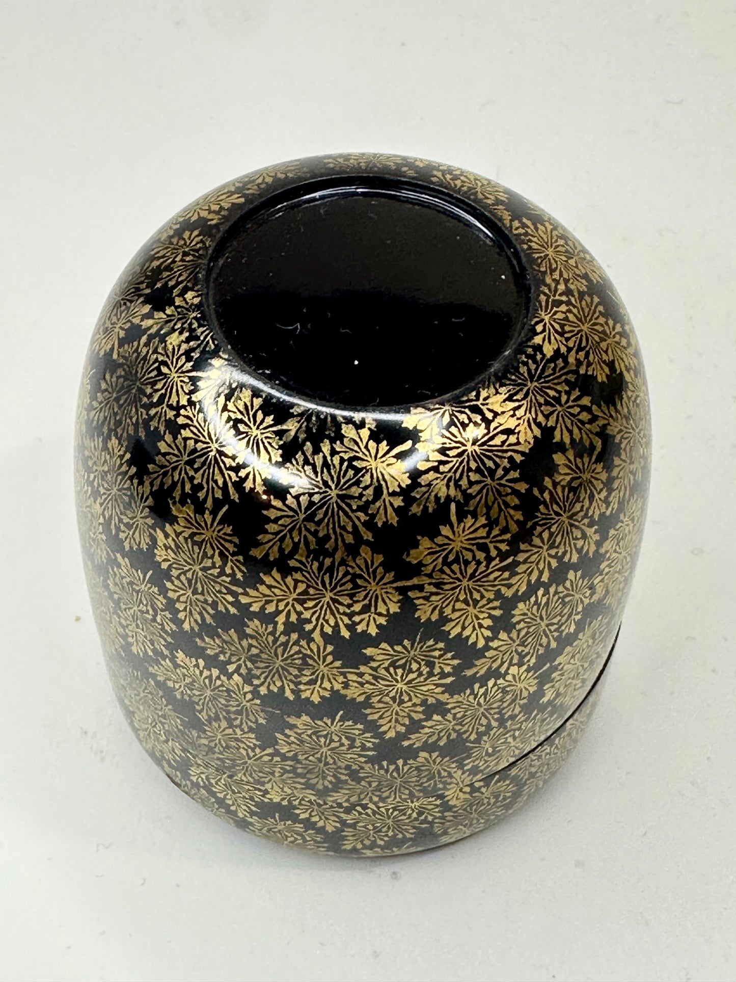Vintage Japanese Tea Ceremony Natsume Gold Makie Tea Caddy 2.5”