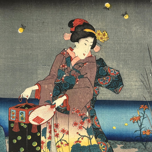 Kuniyoshi Utagawa Giclee Woodblock Bijinga Beauty Print c1843  10"x14.5"