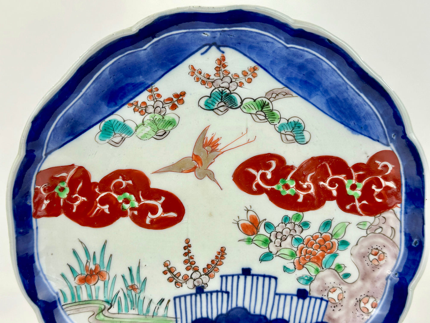 Antique Japanese Edo Era 19th Century Imari Ceramic Plate 8.75"