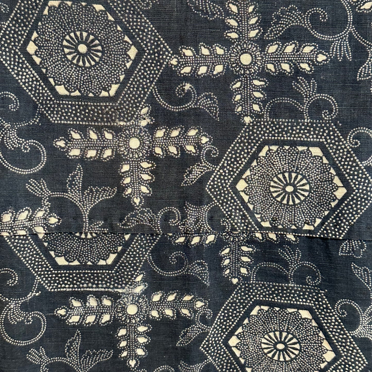 Antique Japanese 19th Century Textile - Katazome Indigo 37"x72" #79