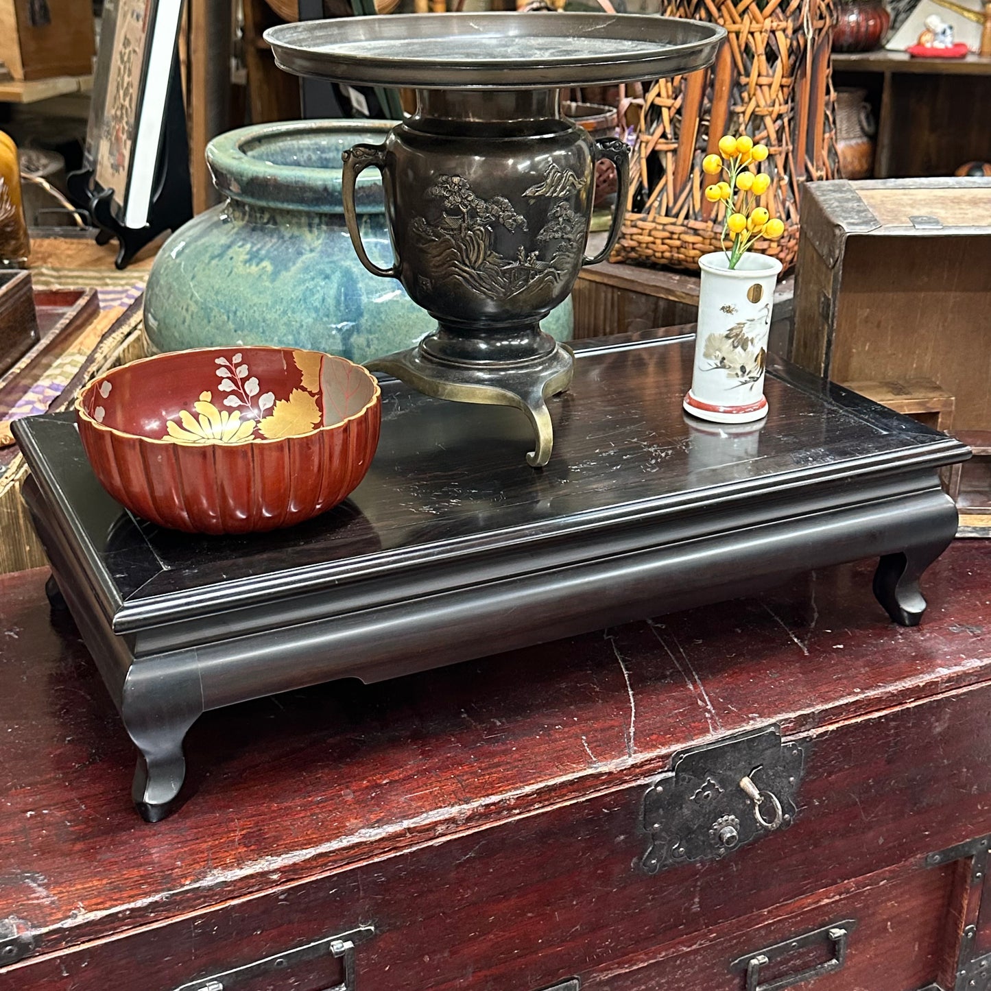 Vintage Japanese Kadai Ikebana & Bonsai Stand 23"x13"