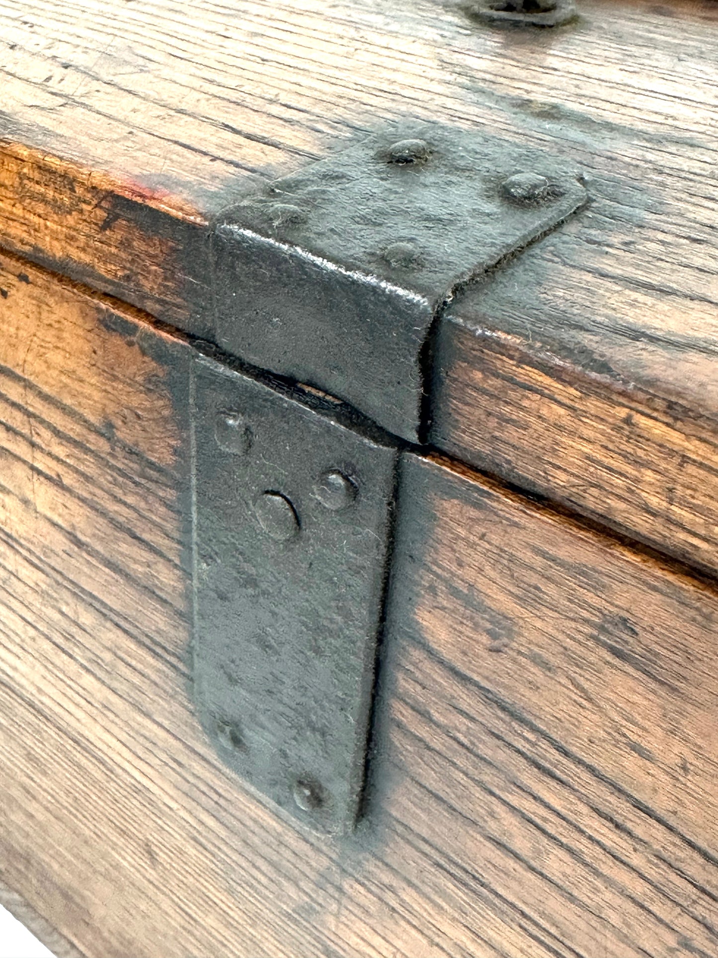 Antique Japanese Meiji Era (1868-1912) Suzuribako Calligraphy Tansu Keyaki Wood 9”