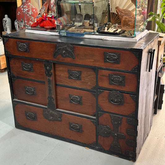Antique Japanese Meiji Era c1880’s Clothing Tansu Chest Sugi Wood 47"