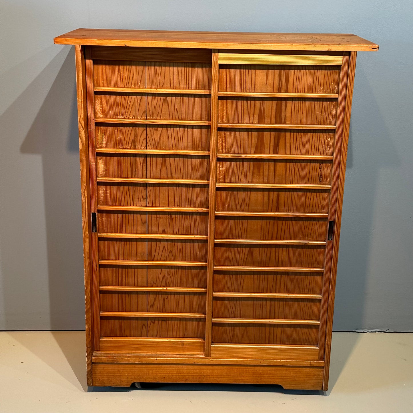 Antique Japanese Getabako Shoe Cabinet Meiji Era c1890’s Sugi Wood 36"