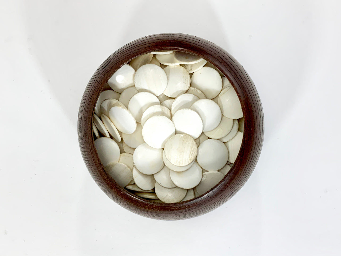 Vintage Go Stones Natural Shell & Slate w/ Keyaki Bowls 5mm
