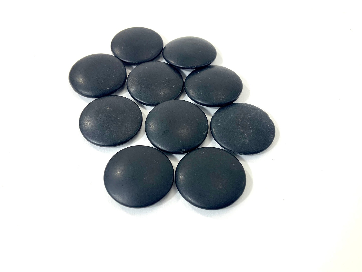 Vintage Japanese Go Game Stones 9mm X10 For Replacement - Black Slate