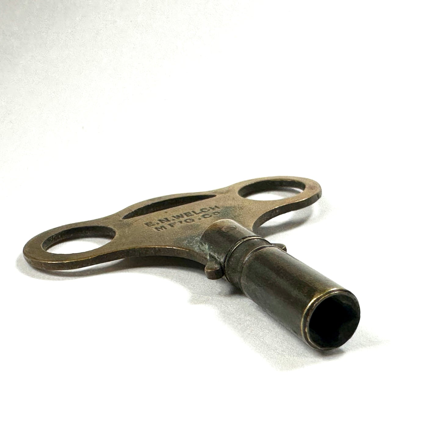 Antique Brass Clock Key E.N. Welch Mfg Co. 19th Century American Mantel Clock Winder