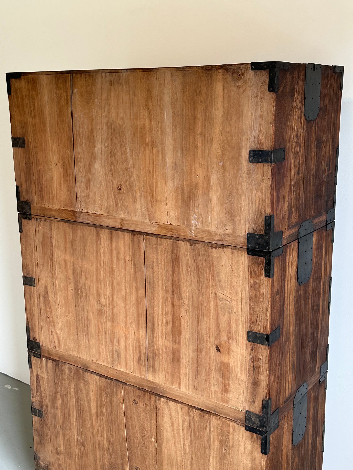 Antique Japanese Isho-Tansu Clothing Chest Taisho c1920’s 57”H Kiri Wood