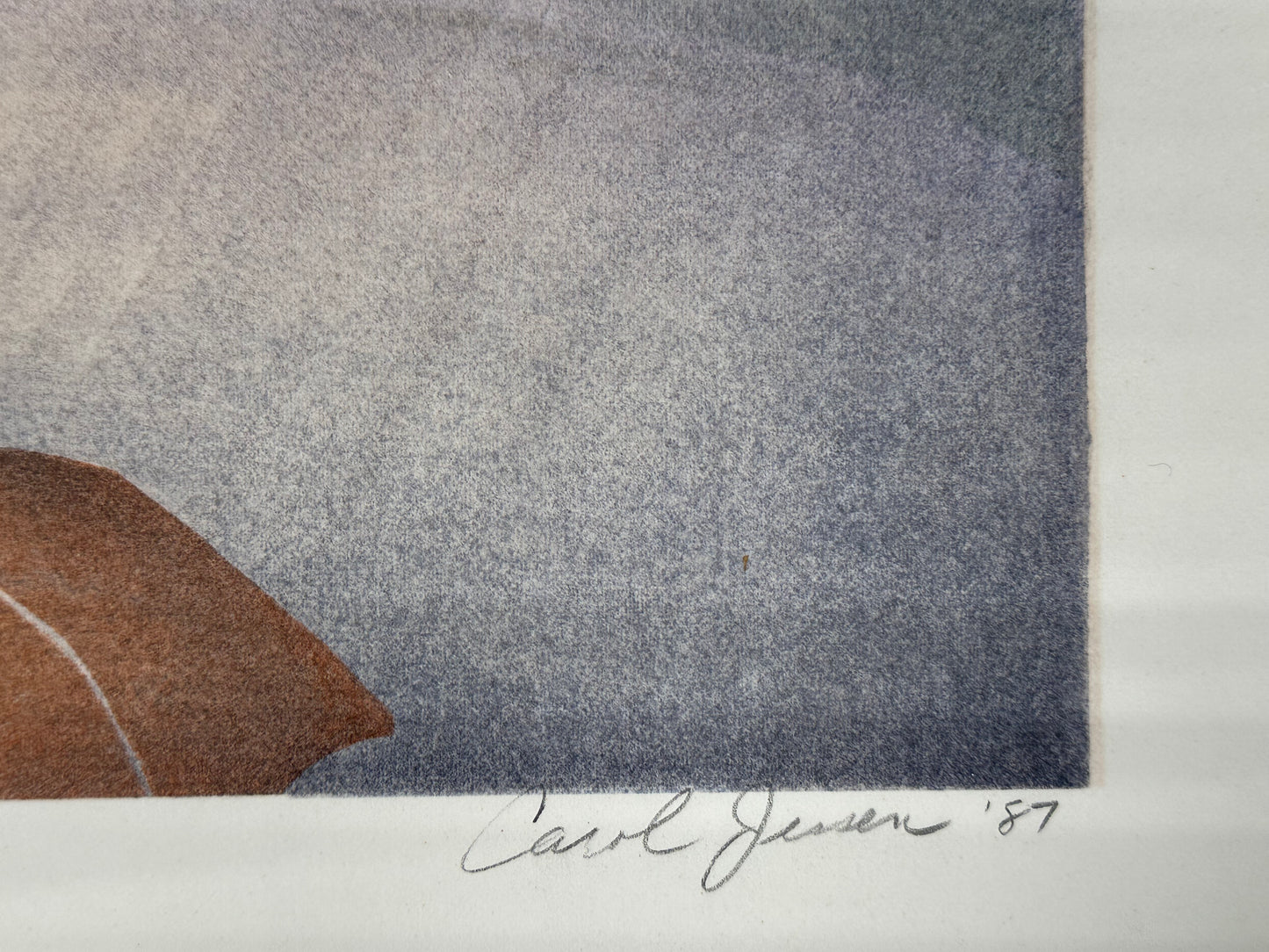 Original Woodblock Print by Carol Jessen b1940 "Kamagowa" 18.5"W
