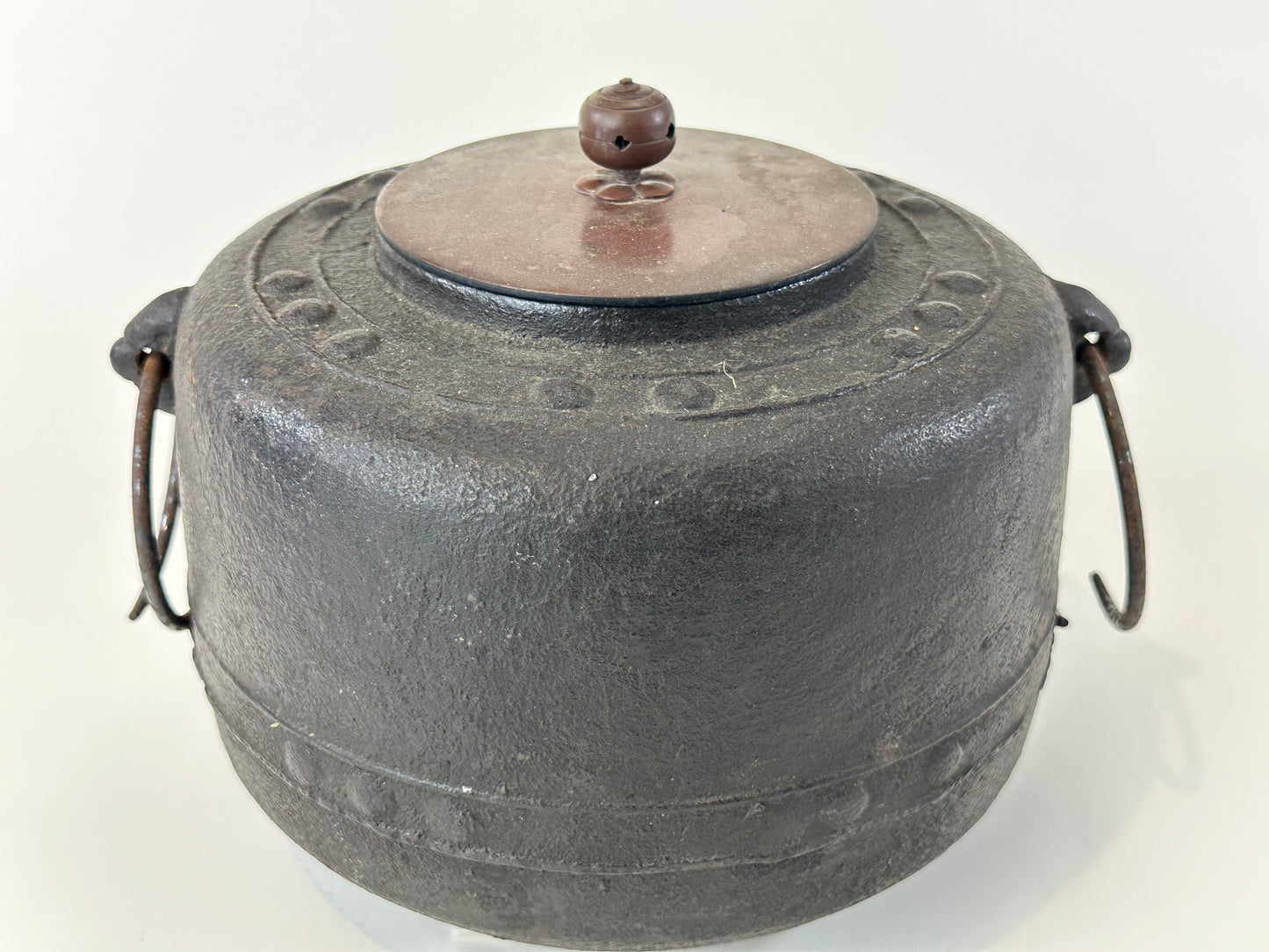 Vintage Japanese Cast Iron Tea Ceremony Kama Kettle 15"
