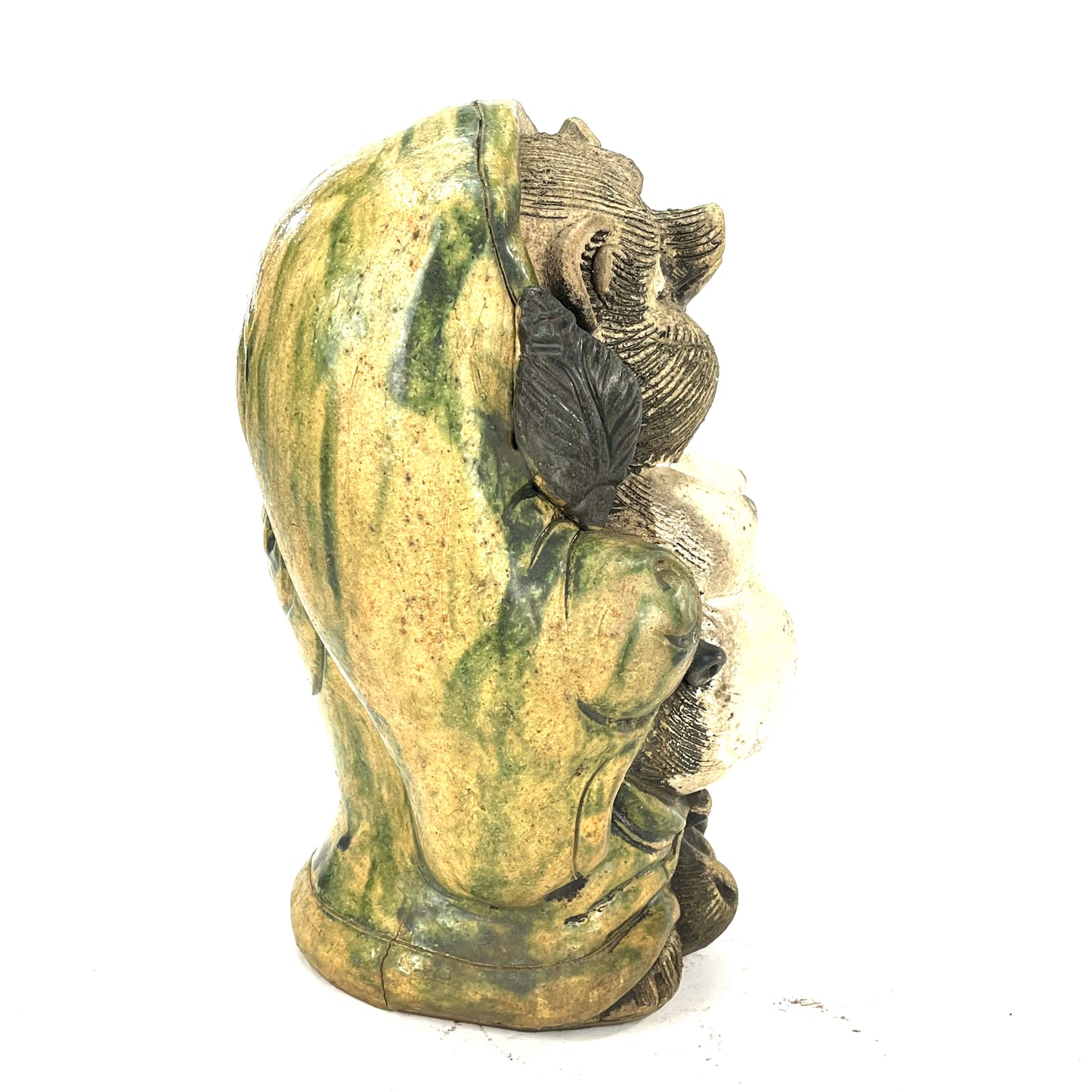 Vintage Japanese Ceramic Statue Tanuki 11"H