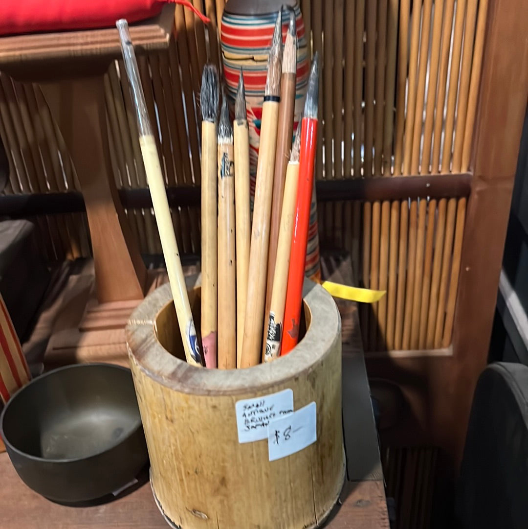 Antique Japanese Calligraphy Brush Fude 8"