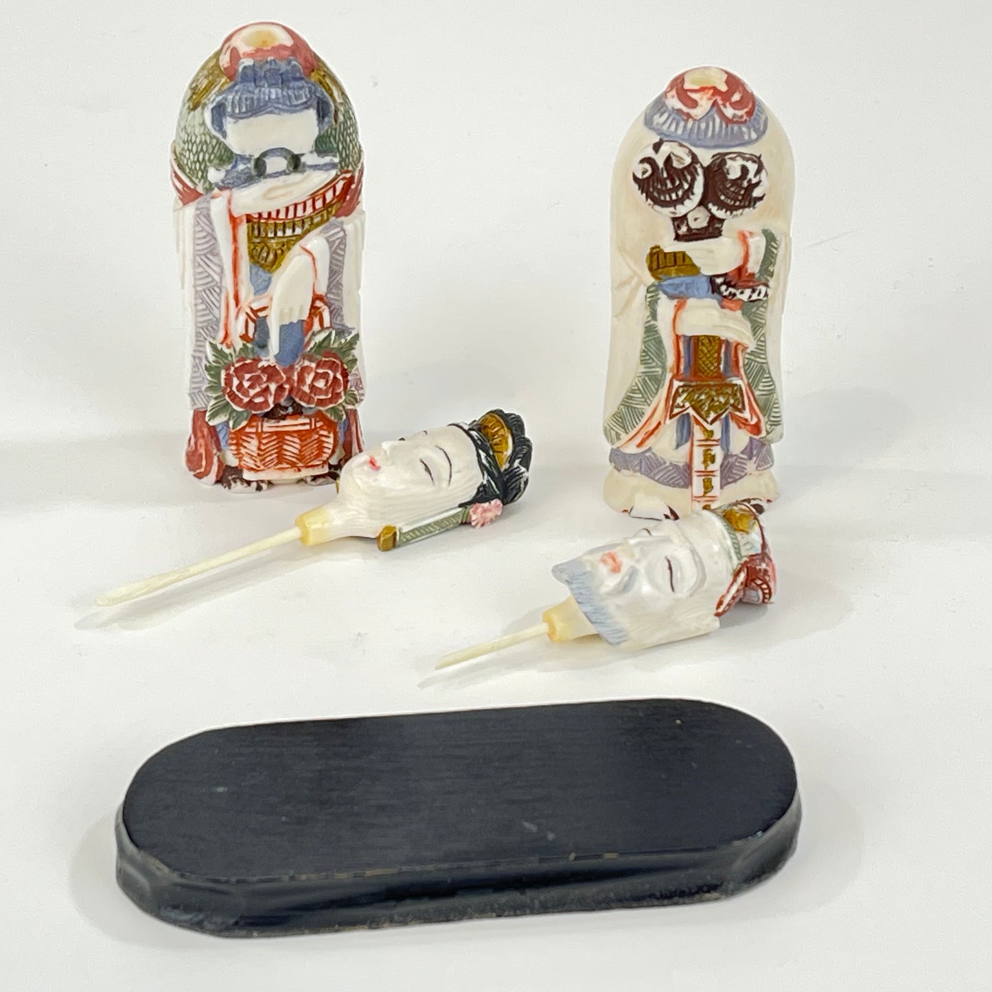 Vintage Chinese Pair of Snuff Bottles Man & Woman