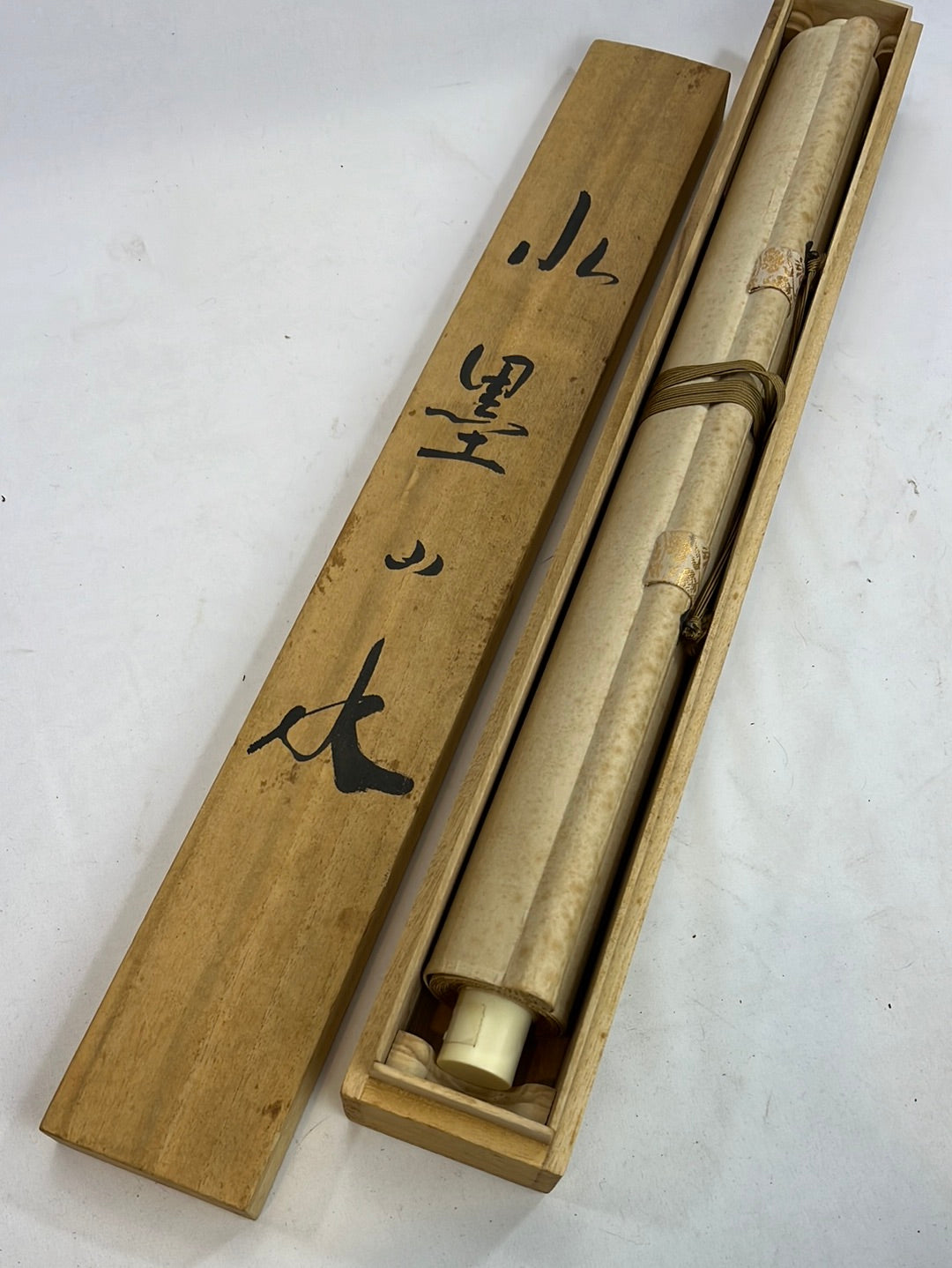 Japanese Vintage Scroll Kakejiku Hand Painted Showa Era Mountain Hut