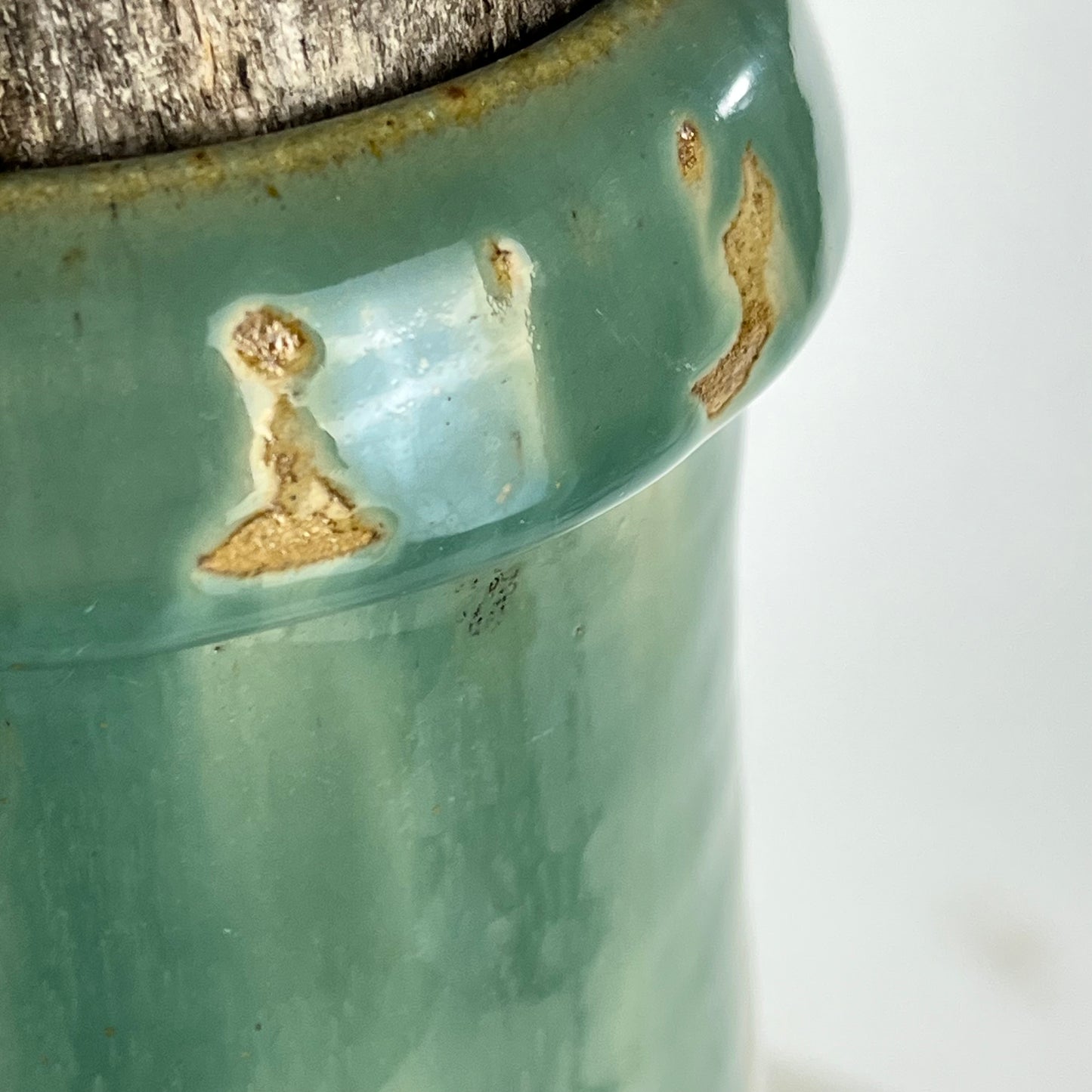 Antique Japanese Shigaraki Tsubo Urn Hare's-Fur Drip Glaze Bottle 17"