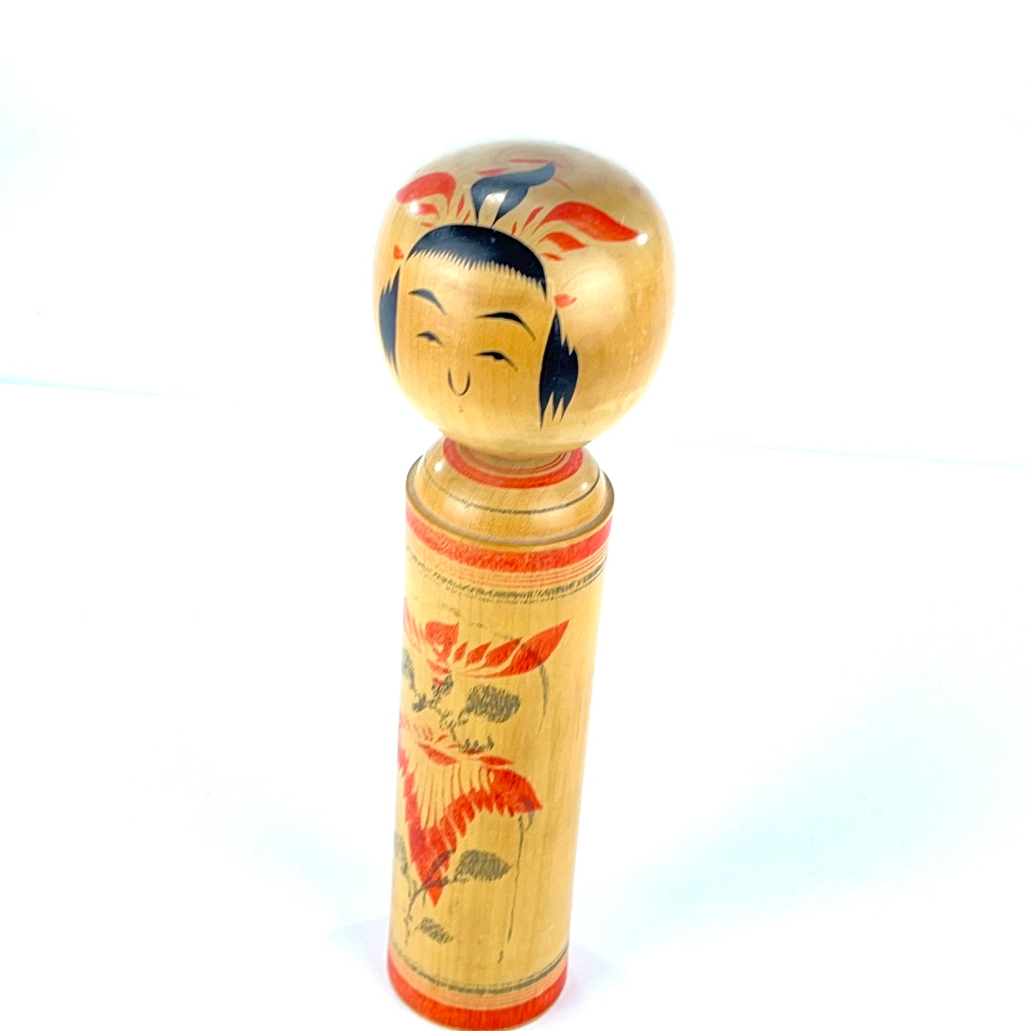 Vintage Japanese Kokeshi WoodenDoll 6"