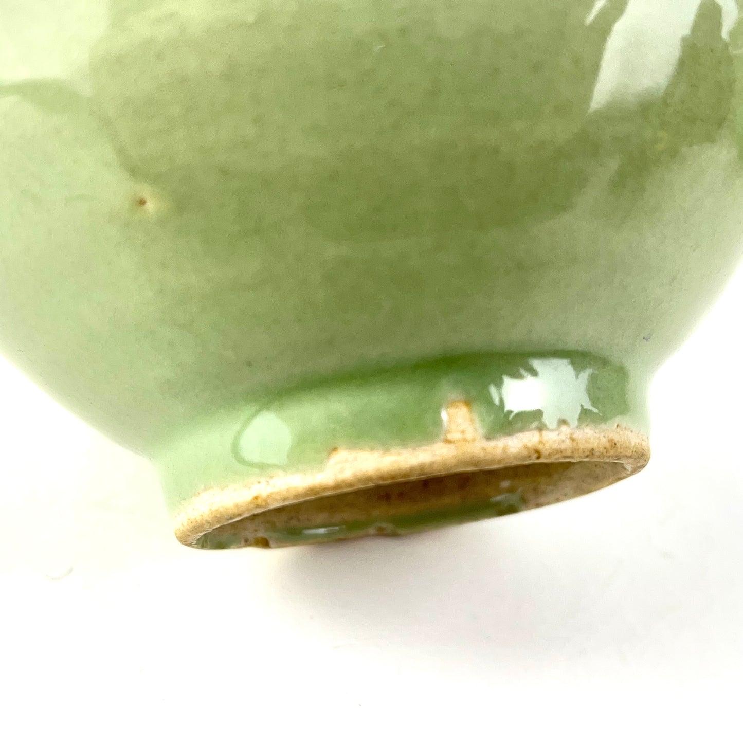 Antique Japanese Meiji Era 1900's Green Celadon Chawan bowls 7"