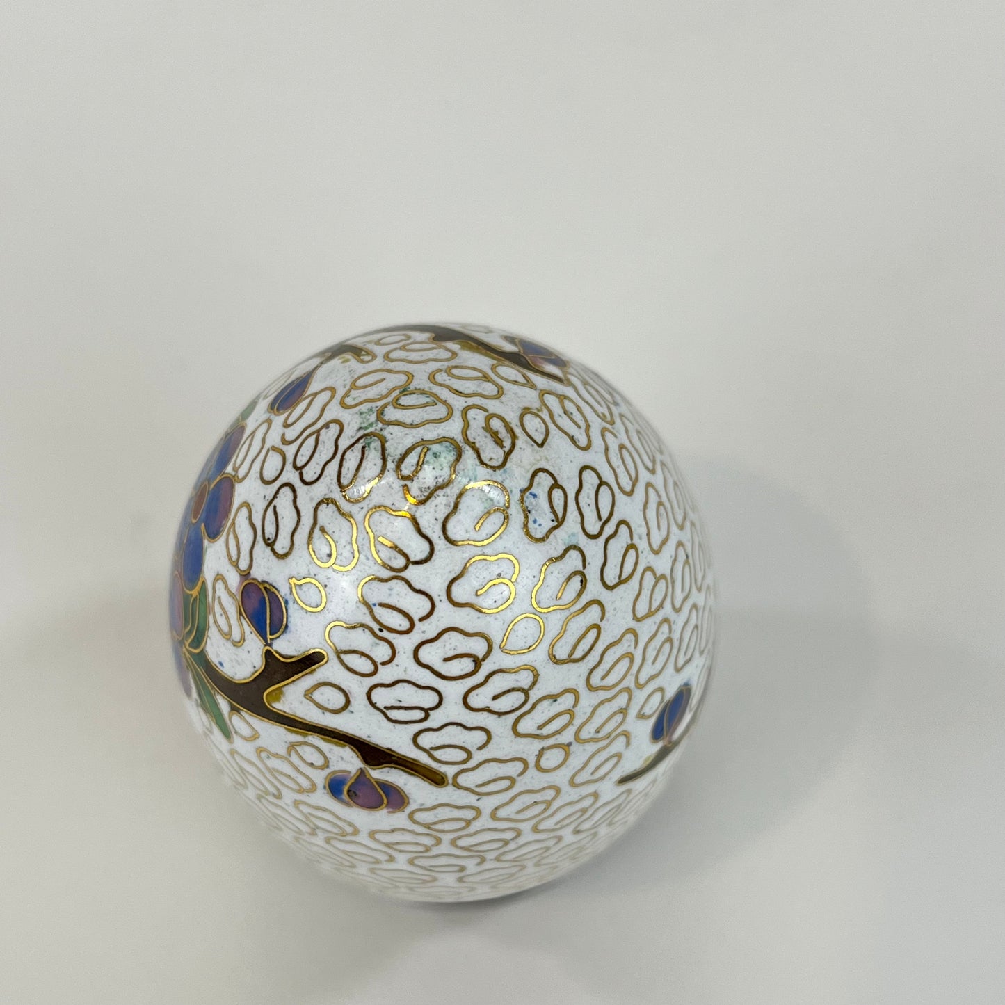 Vintage Chinese Cloisonné Egg 3.5"
