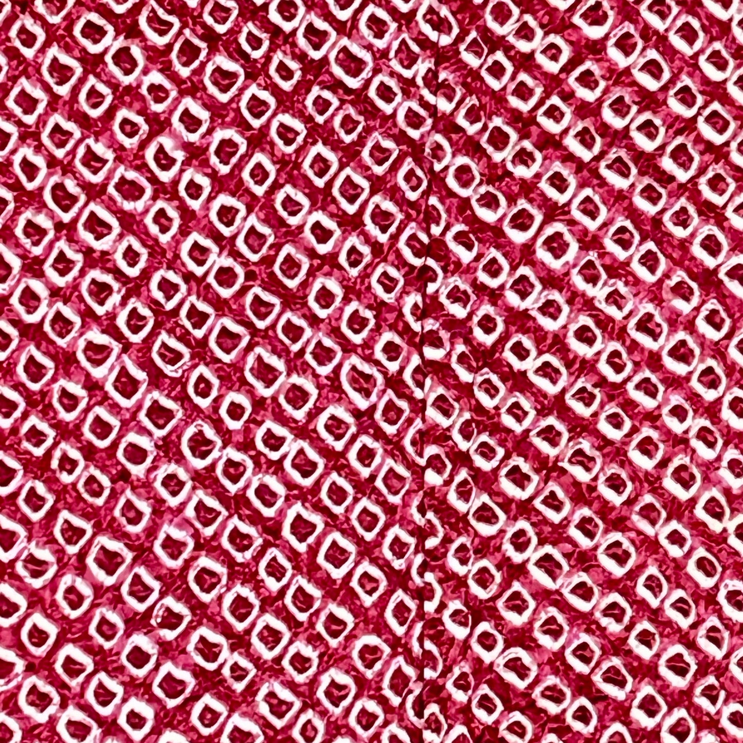 Vintage Japanese Silk Haori Coat in Shibori Tie-dye red 28"L