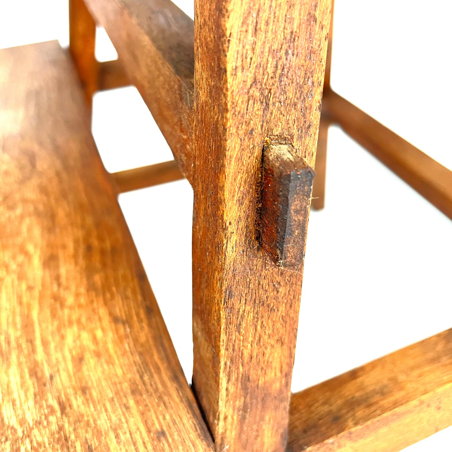 Antique Japanese Taisho Era c1920's Step-stool Mortis & Tenon Joinery