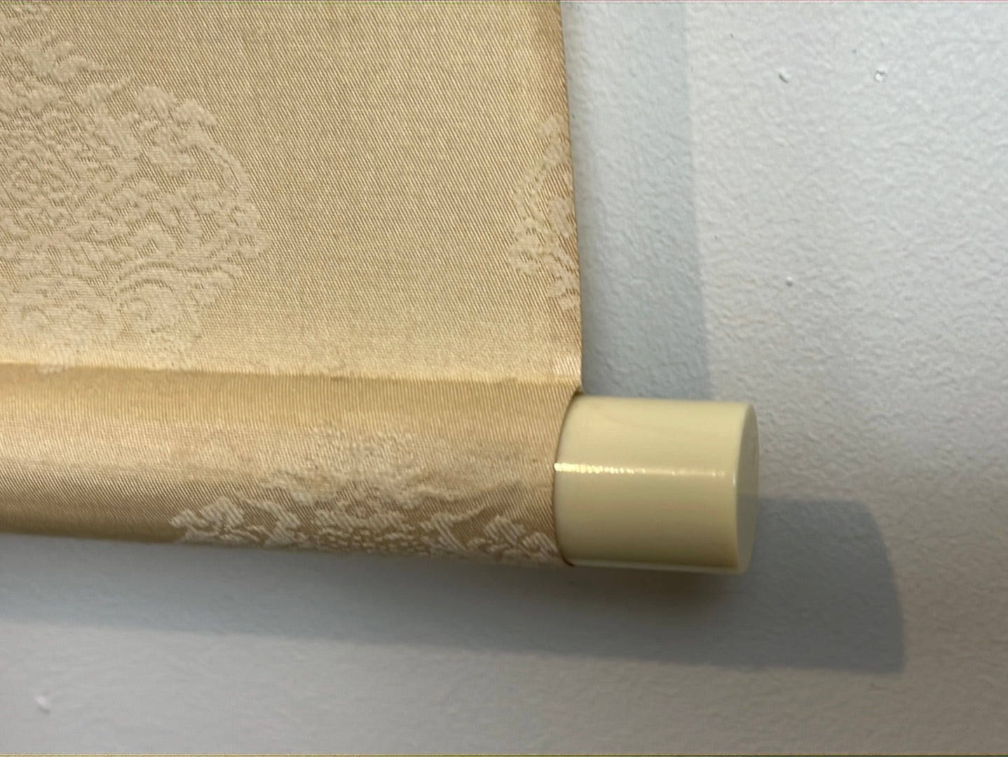Japanese Vintage Scroll Kakejiku Hand Painted on Silk Showa Era Waterfall 74"