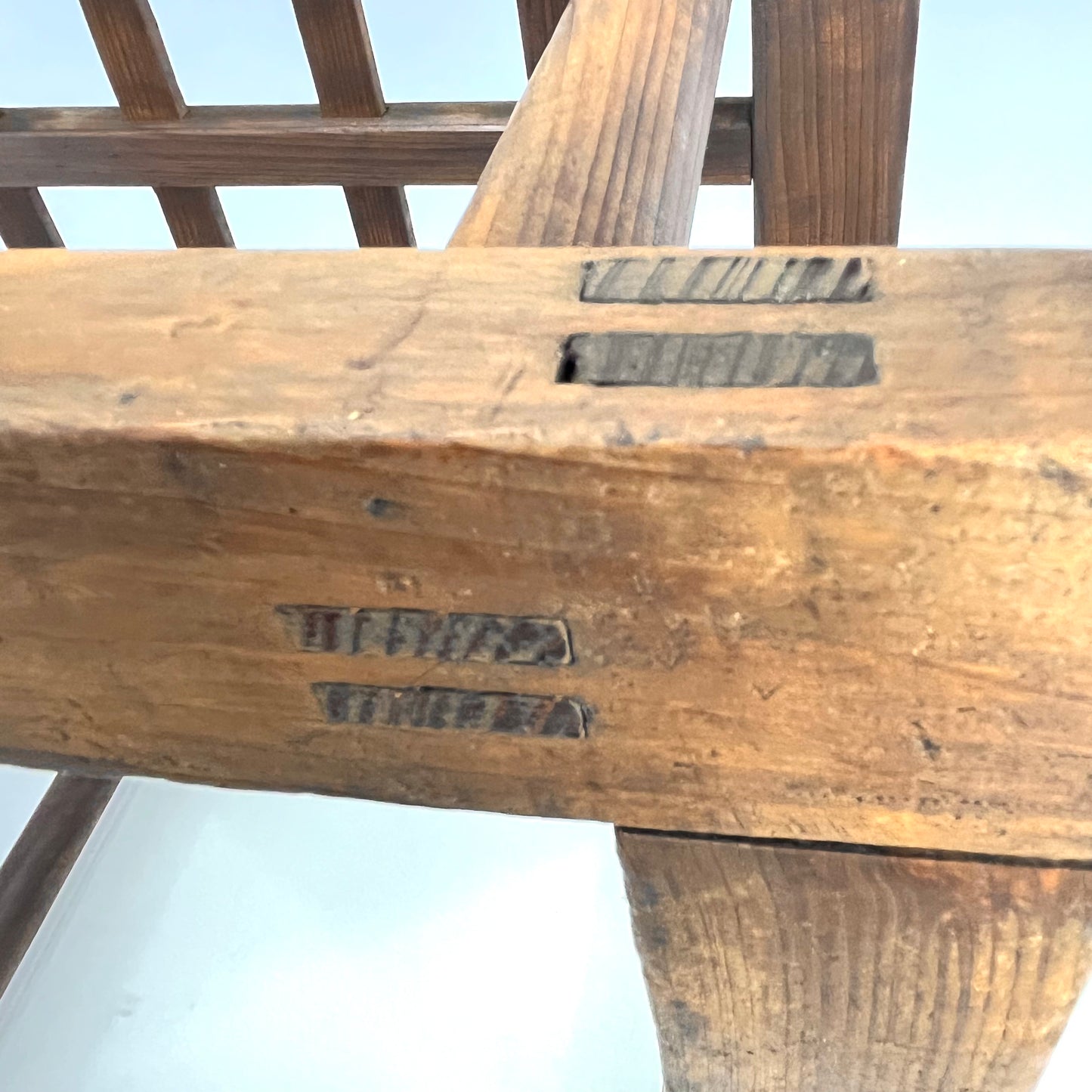 Antique Japanese 1800’s Sugi Wood Kotatsu Table 18"