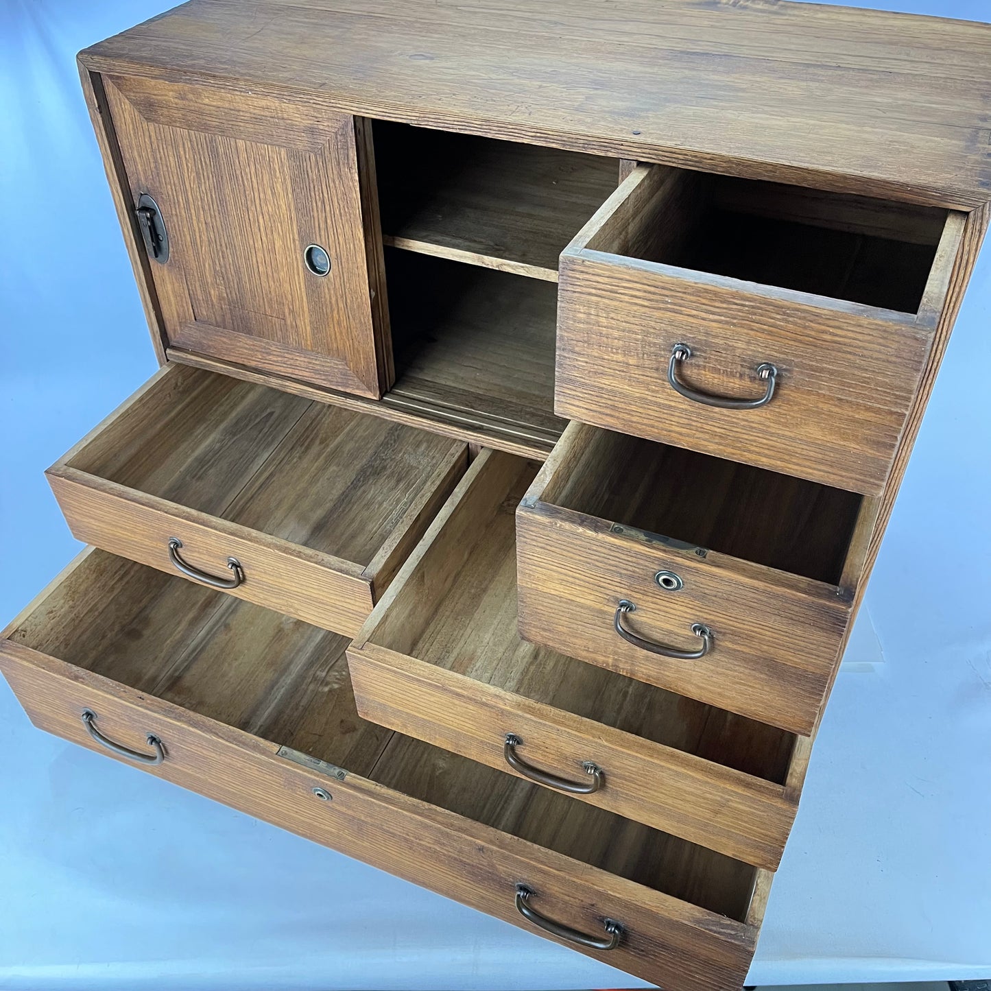 Antique Japanese Kiri 5 Drawer Kodansu 18x23x12