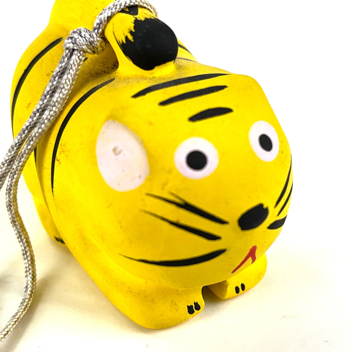 Vintage Japanese Zodiac Animal Tiger Small Ceramic Bell 2”