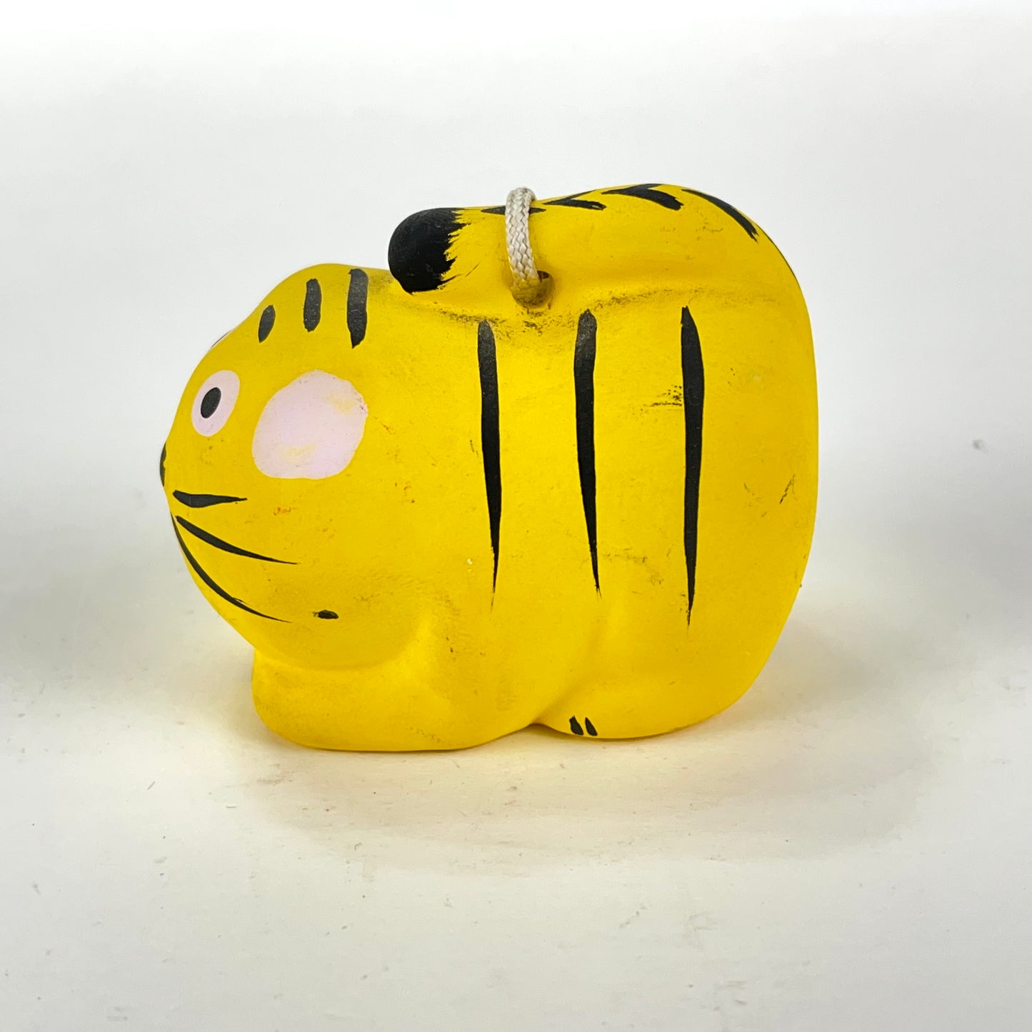 Vintage Japanese Zodiac Animal Tiger Small Ceramic Bell 2”