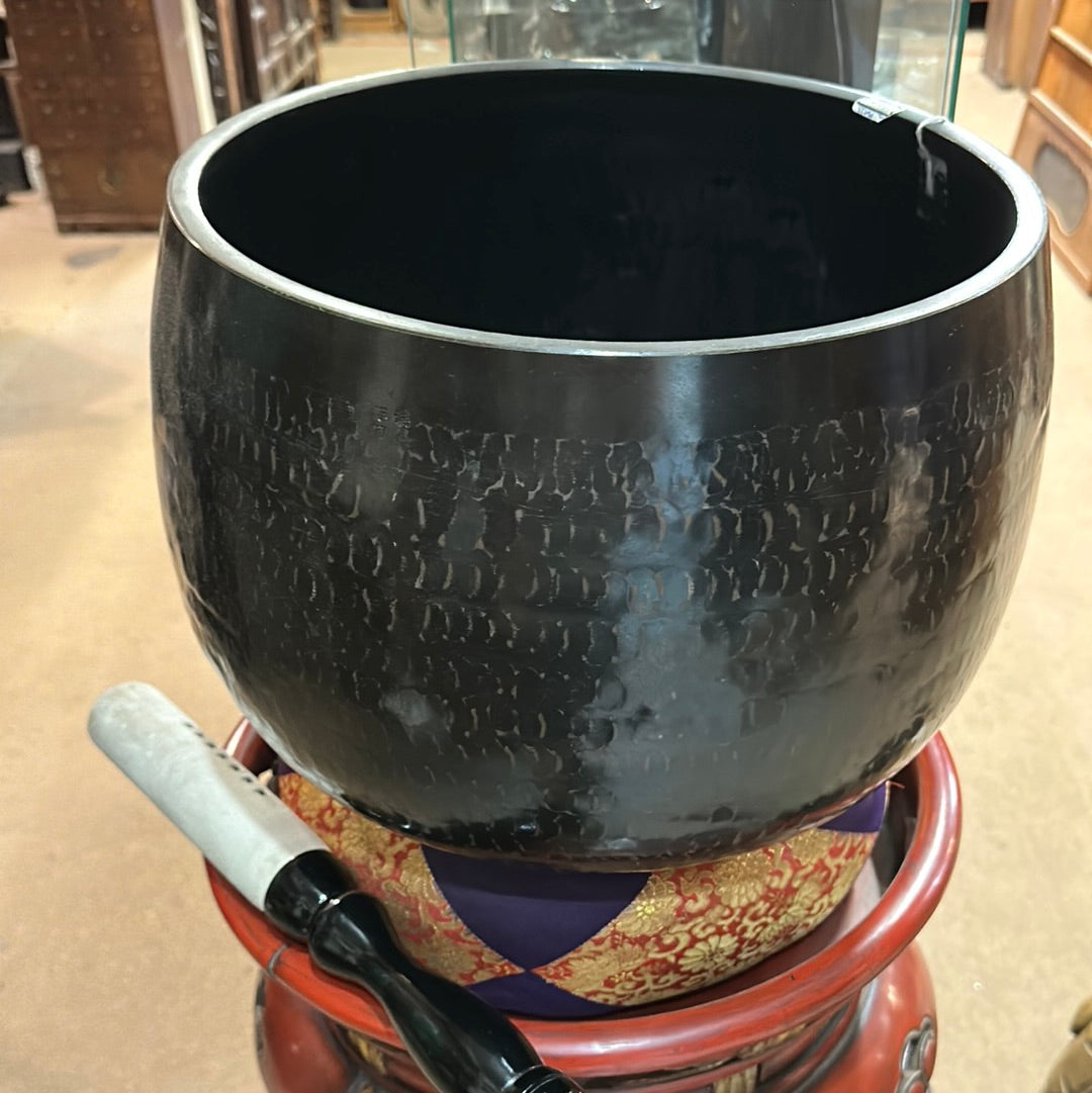 Japanese Orin Bronze Singing Bowl Buddhist Alter Meditation Zazen 15”