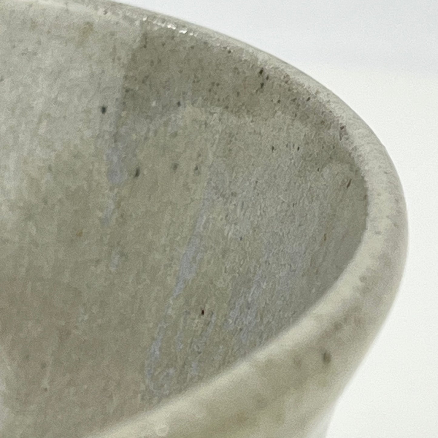 Signed Tea Ceremony Chawan Tea Bowl Gray Perlecent Transparent Glaze