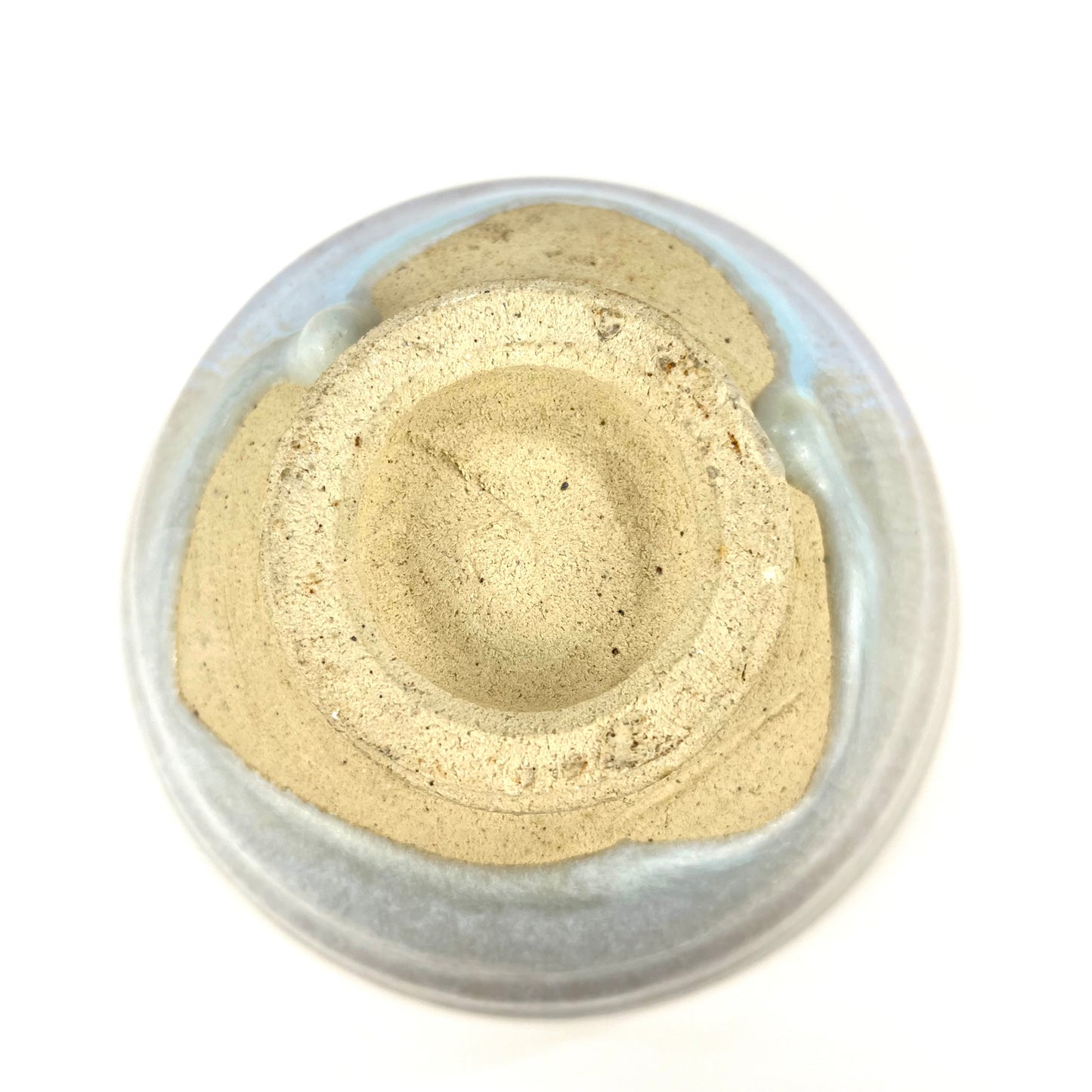 Signed Tea Ceremony Chawan Tea Bowl Gray Perlecent Transparent Glaze