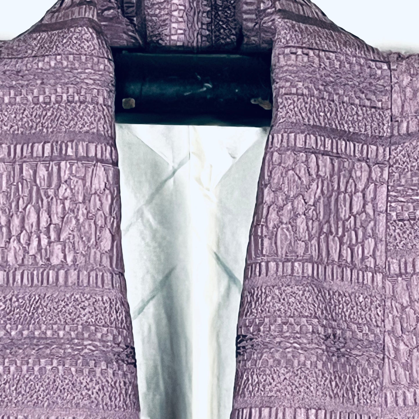 Vintage Japanese patterned Silk Haori Coat in Silk Style 35"L
