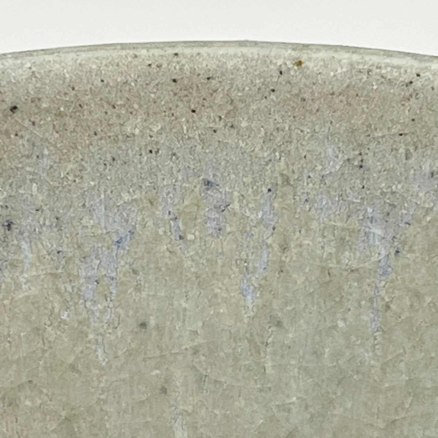 Signed Tea Ceremony Chawan Tea Bowl Gray Perlecent Transparent Glaze