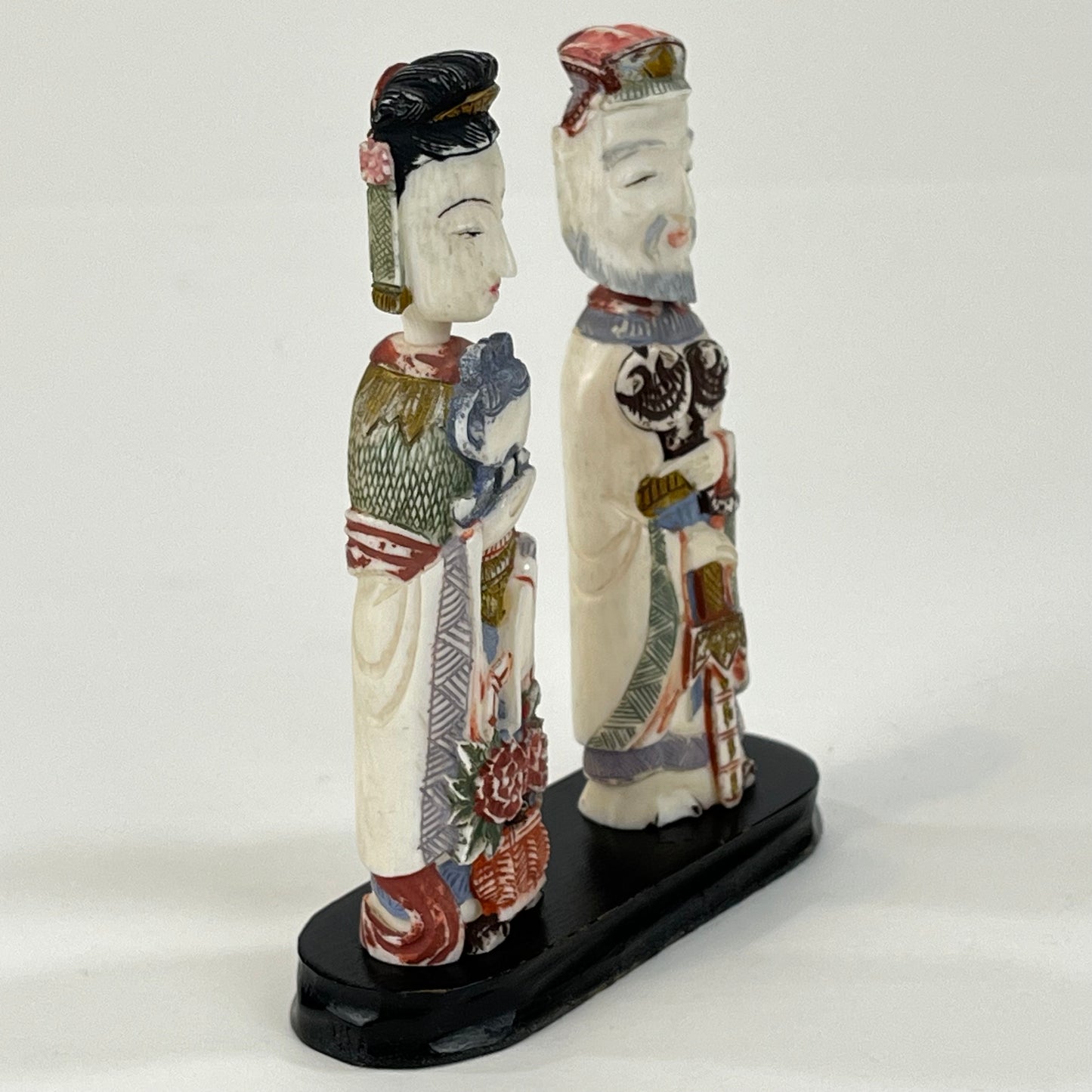 Vintage Chinese Pair of Snuff Bottles Man & Woman