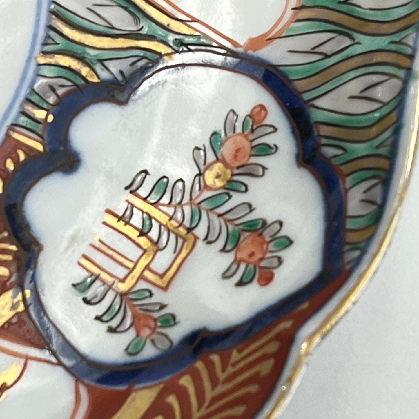 Antique Meiji Era Japanese Ceramic Aka-Imari Plate