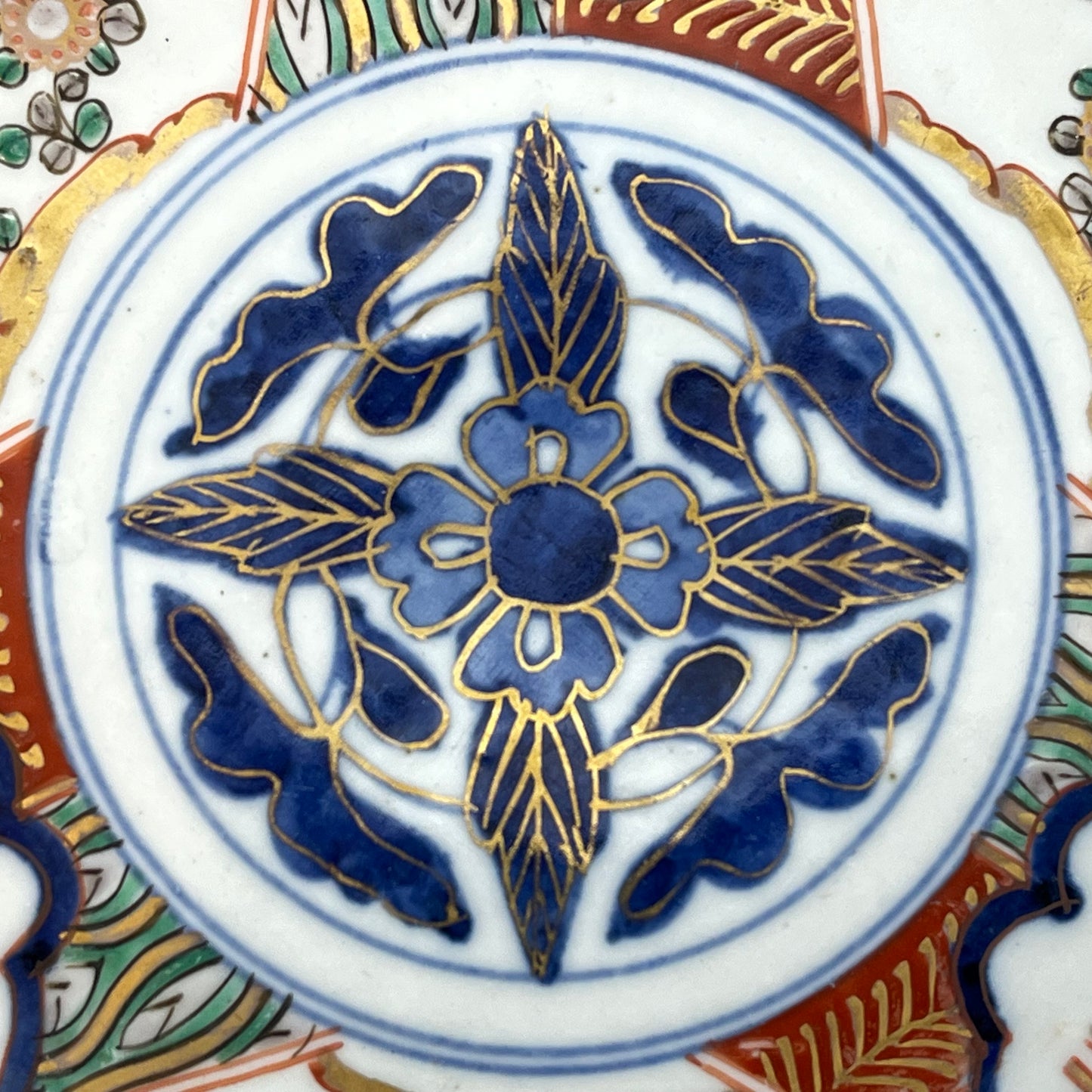 Antique Meiji Era Japanese Ceramic Aka-Imari Plate