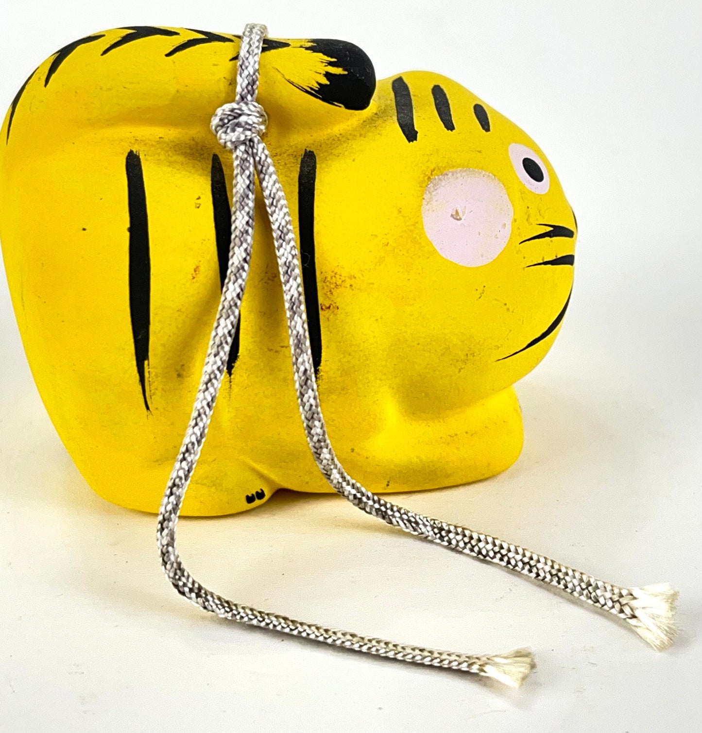 Vintage Japanese Zodiac Animal Tiger Small Ceramic Bell 2”