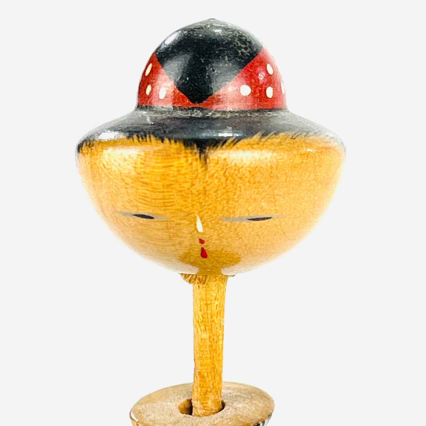 Vintage Japanese Kokeshi Wooden Doll Long Neck Bobble Head "