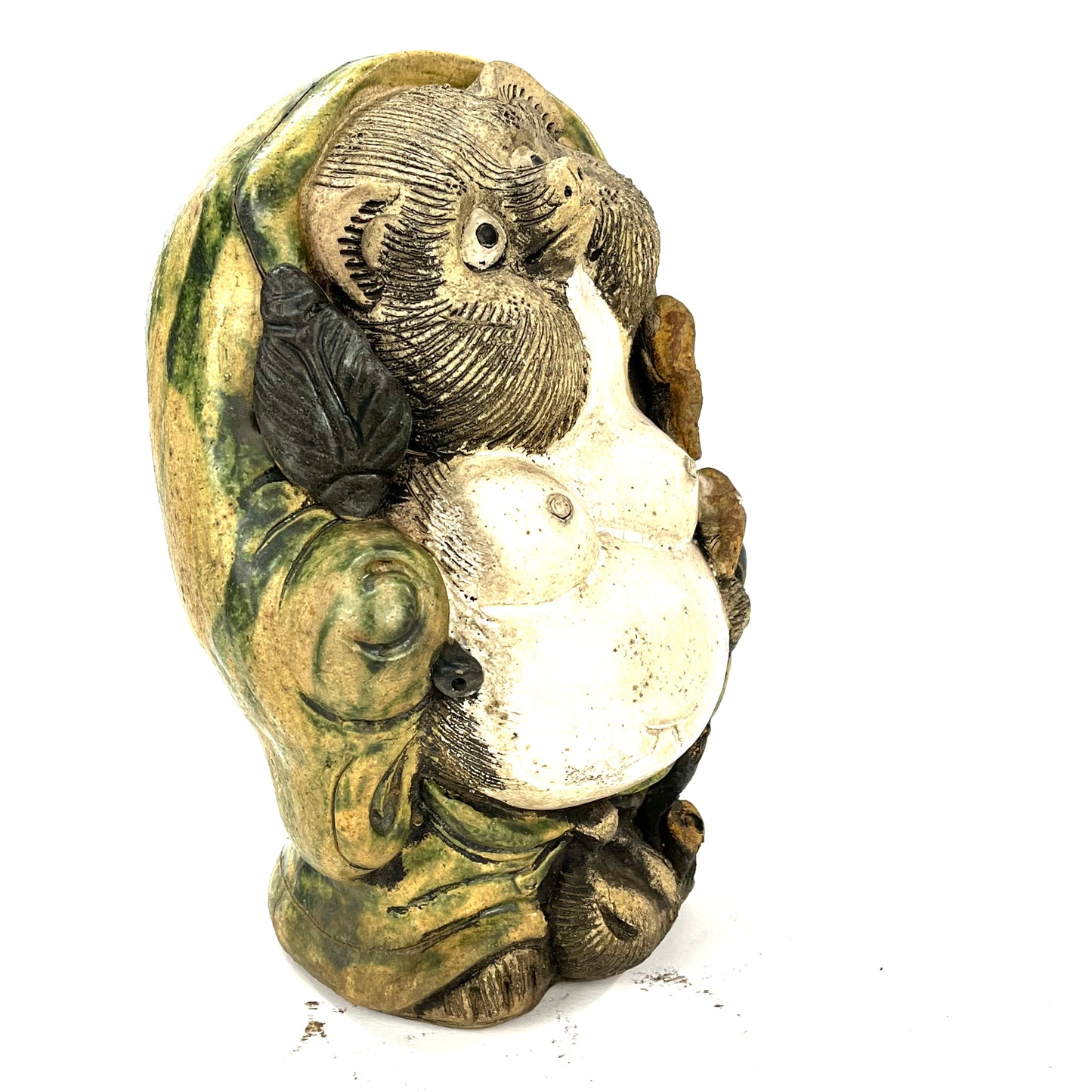 Vintage Japanese Ceramic Statue Tanuki 11"H