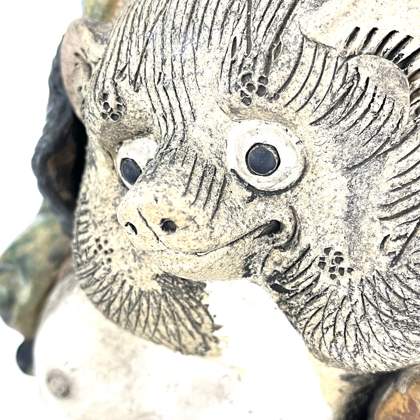 Vintage Japanese Ceramic Statue Tanuki 11"H