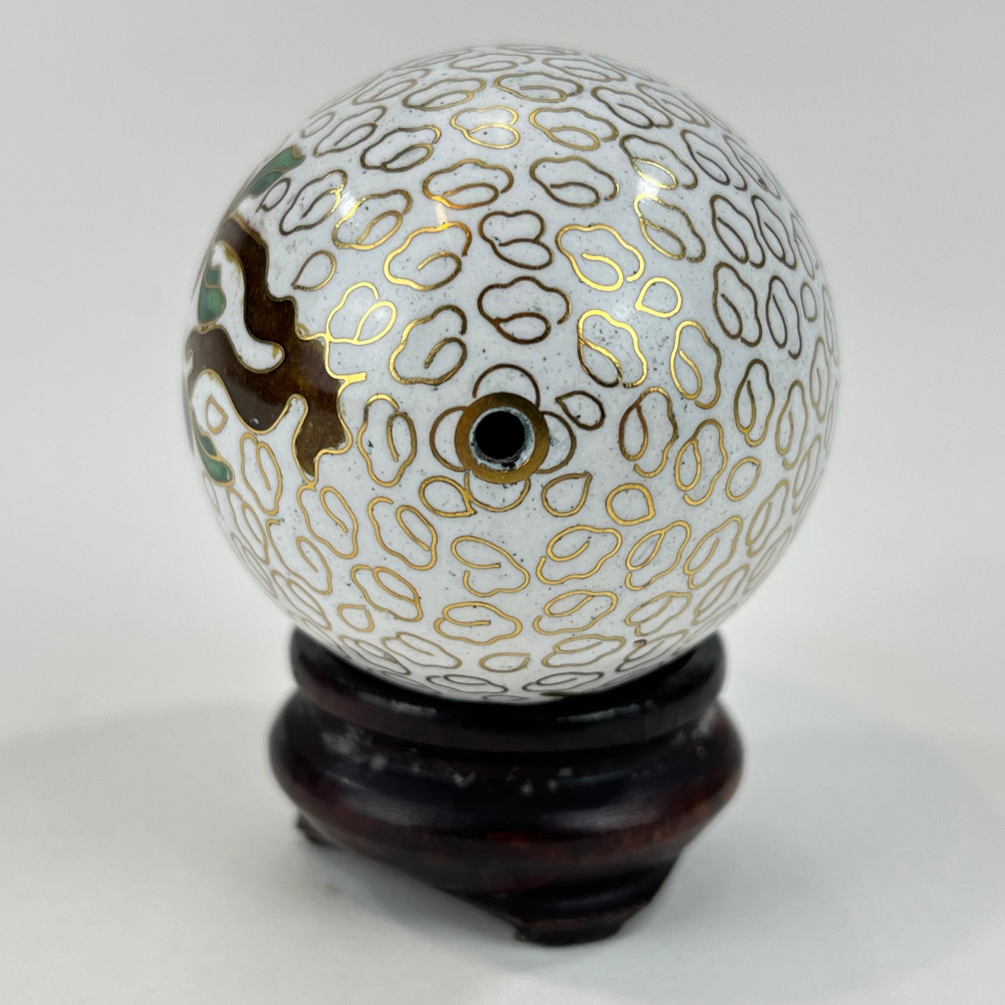 Vintage Chinese Cloisonné Egg 3.5"