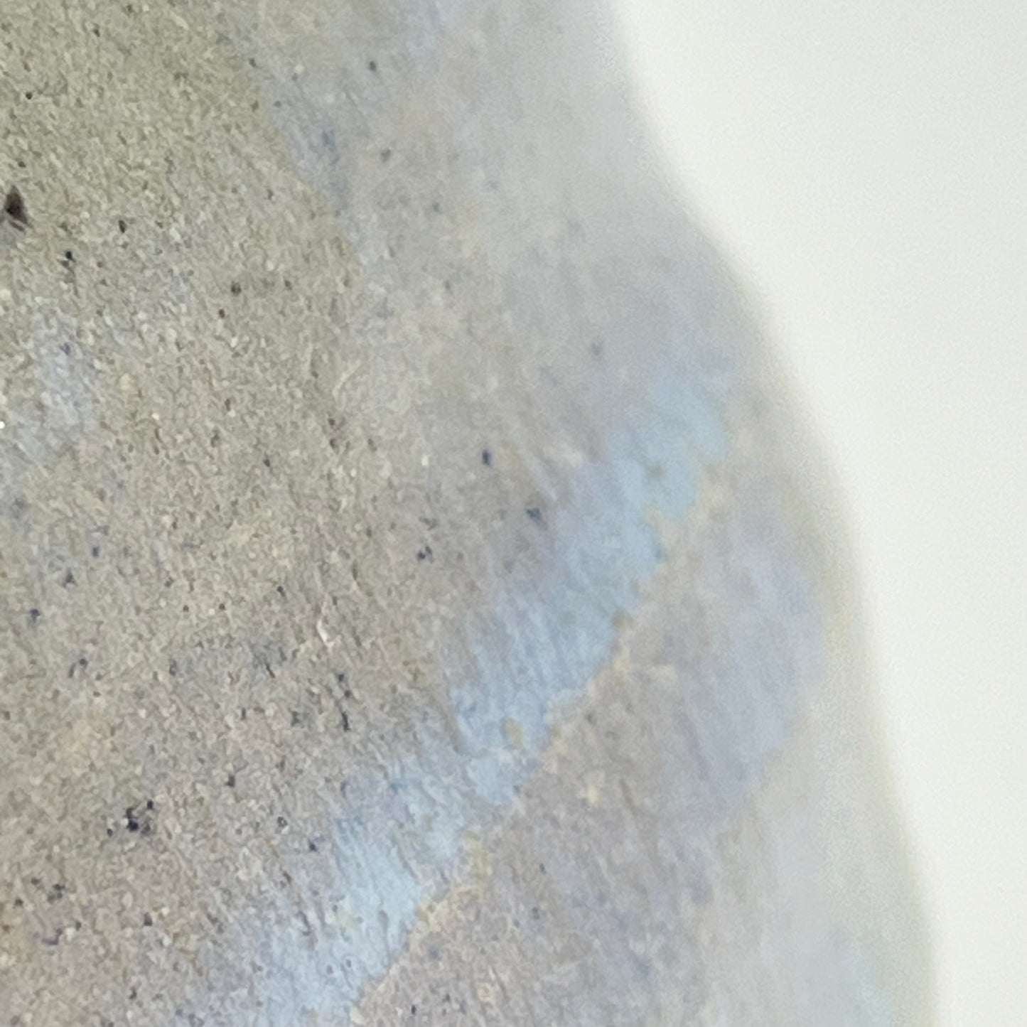 Signed Tea Ceremony Chawan Tea Bowl Gray Perlecent Transparent Glaze