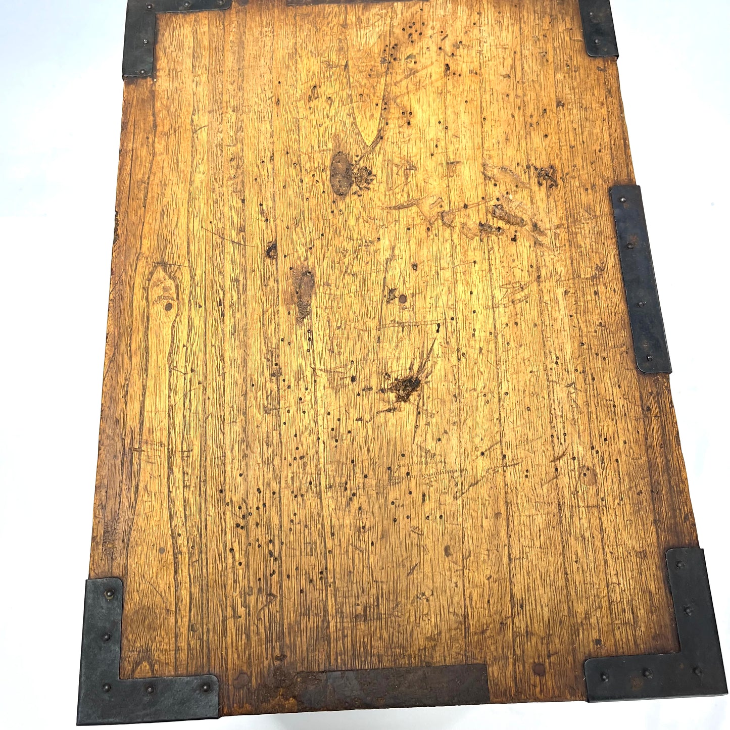 Antique Japanese Meiji Era c1910 Suzuribako Calligraphy Chest Kiri Wood Tansu 14"