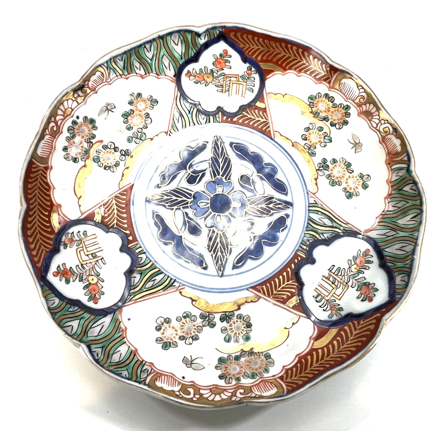 Antique Meiji Era Japanese Ceramic Aka-Imari Plate